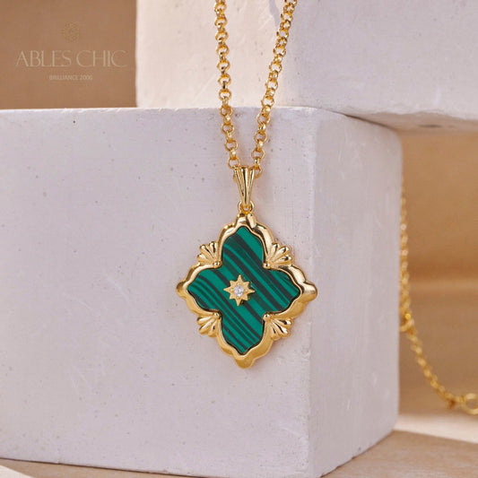 Collier Trèfle Turquoise 5791