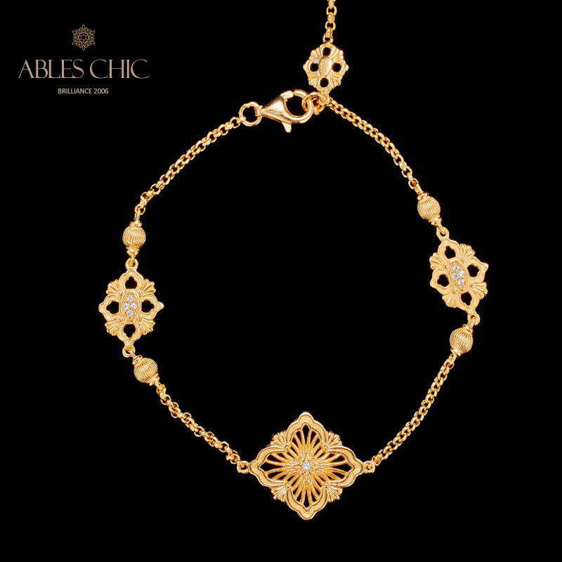 Bracelet chaîne trèfles 6129