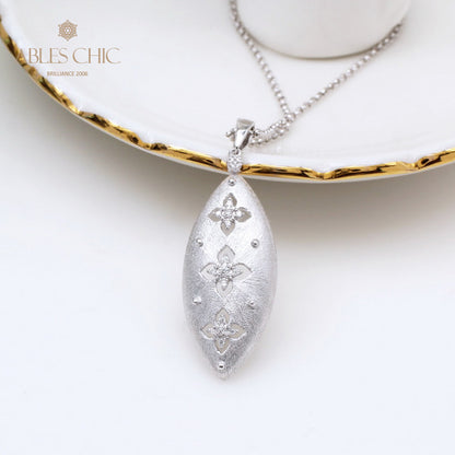 Pendentif fleur de trèfle en tissu 5281