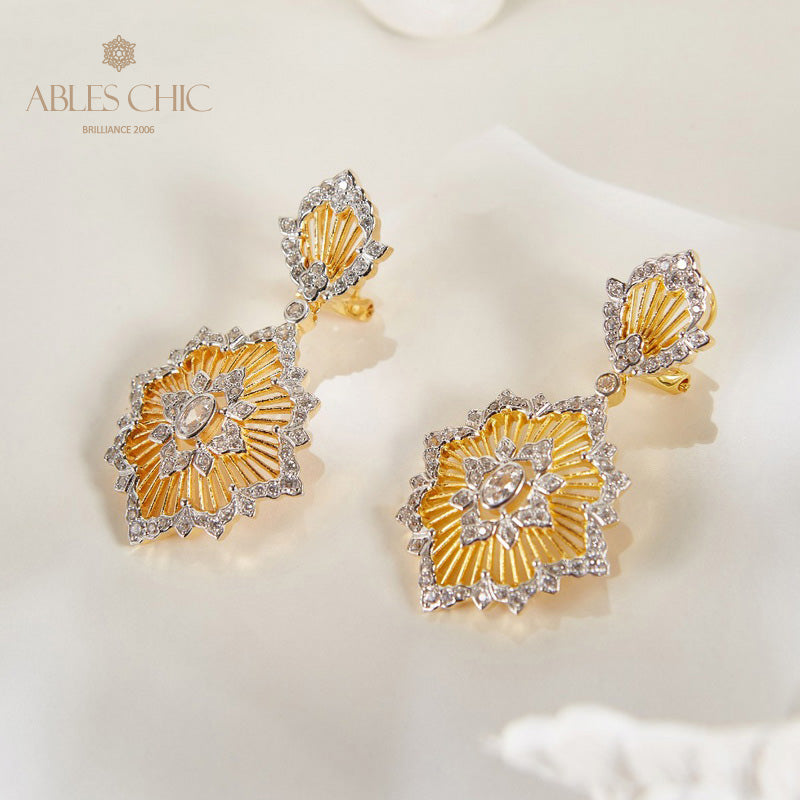 Boucles d'oreilles lustre floral 6138