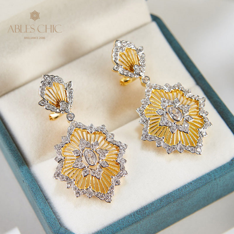 Boucles d'oreilles lustre floral 6138