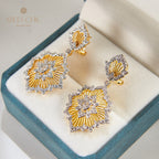 Boucles d'oreilles lustre floral 6138