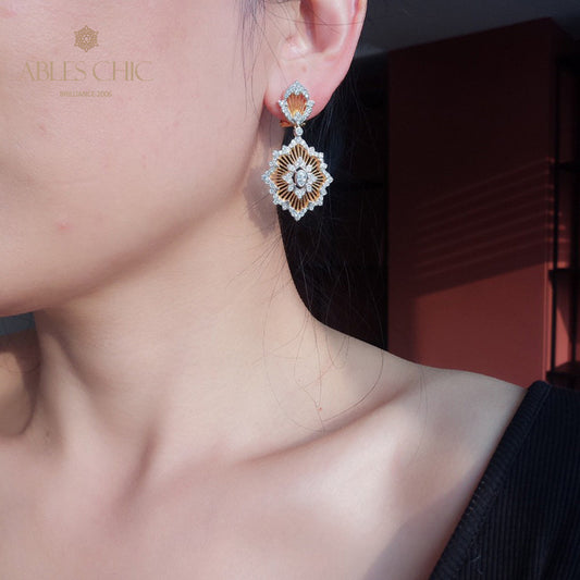 Boucles d'oreilles lustre floral 6138