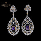 Boucles d'oreilles chandelier à tempérament floral 6025
