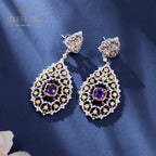 Boucles d'oreilles chandelier à tempérament floral 6025