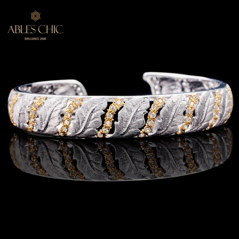 Bracelet ajouré de feuilles 6108