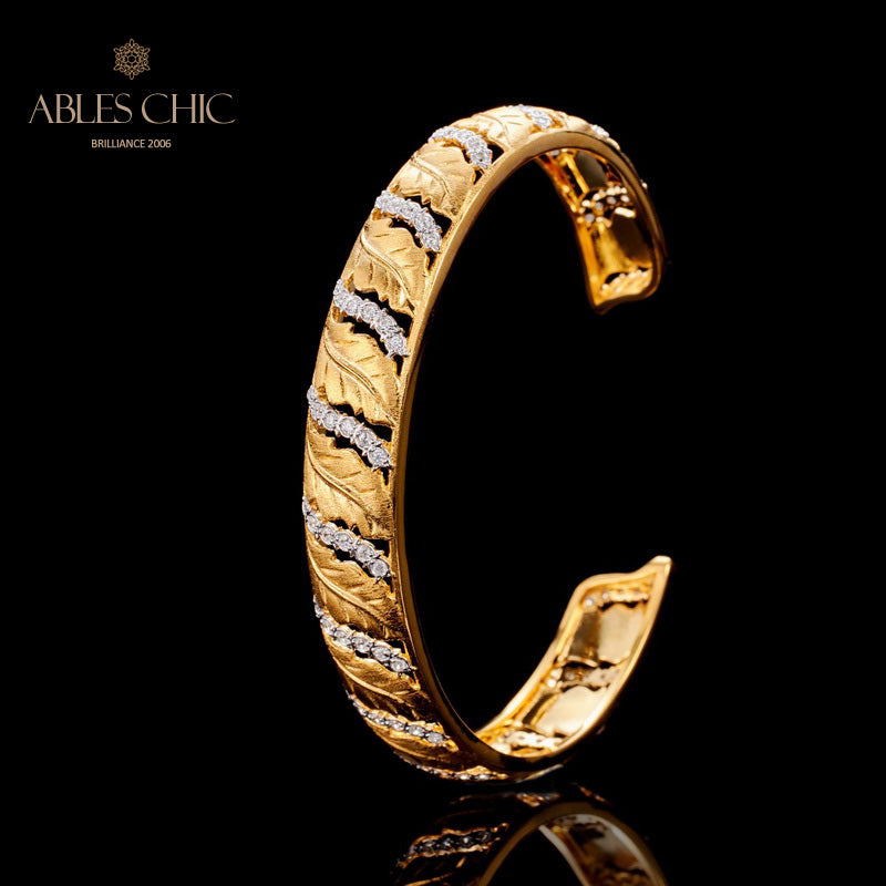 Bracelet ajouré de feuilles 6108