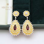 Boucles d'oreilles florales soyeuses au soleil 5192