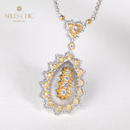 Collier étoilé en forme de larme soyeuse 5060