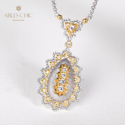 Collier étoilé en forme de larme soyeuse 5060