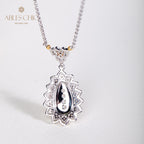 Collier étoilé en forme de larme soyeuse 5060