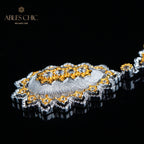 Collier étoilé en forme de larme soyeuse 5060