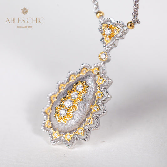 Collier étoilé en forme de larme soyeuse 5060