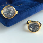 Bague réplique de pièce de monnaie byzantine 5865