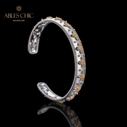 Bracelet Trèfles Élément Tissu 6036