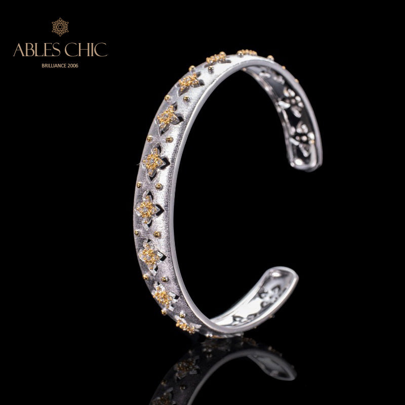 Bracelet Trèfles Élément Tissu 6036
