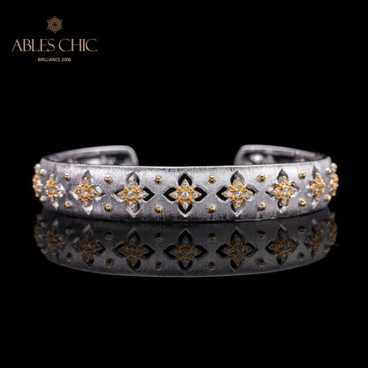 Bracelet Trèfles Élément Tissu 6036