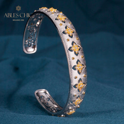Bracelet Trèfles Élément Tissu 6036