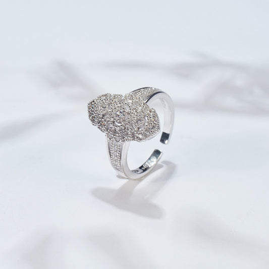Bague florale traditionnelle ajourée 6053