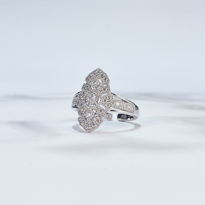 Bague florale traditionnelle ajourée 6053