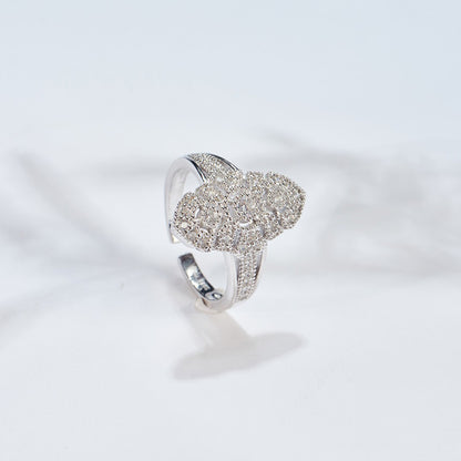 Bague florale traditionnelle ajourée 6053