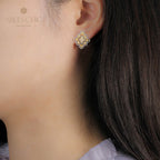 Boucles d'oreilles florales losange 5493