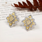 Boucles d'oreilles florales losange 5493