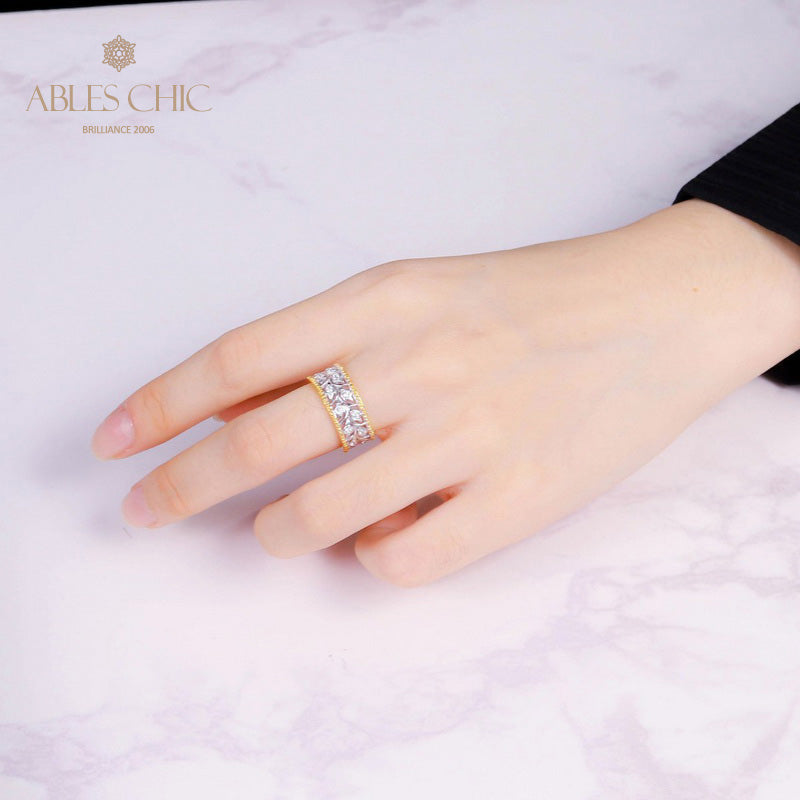Bague florale bouton de rose 5020