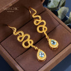 Boucles d'oreilles Topaze Serpent Crawlers 6049
