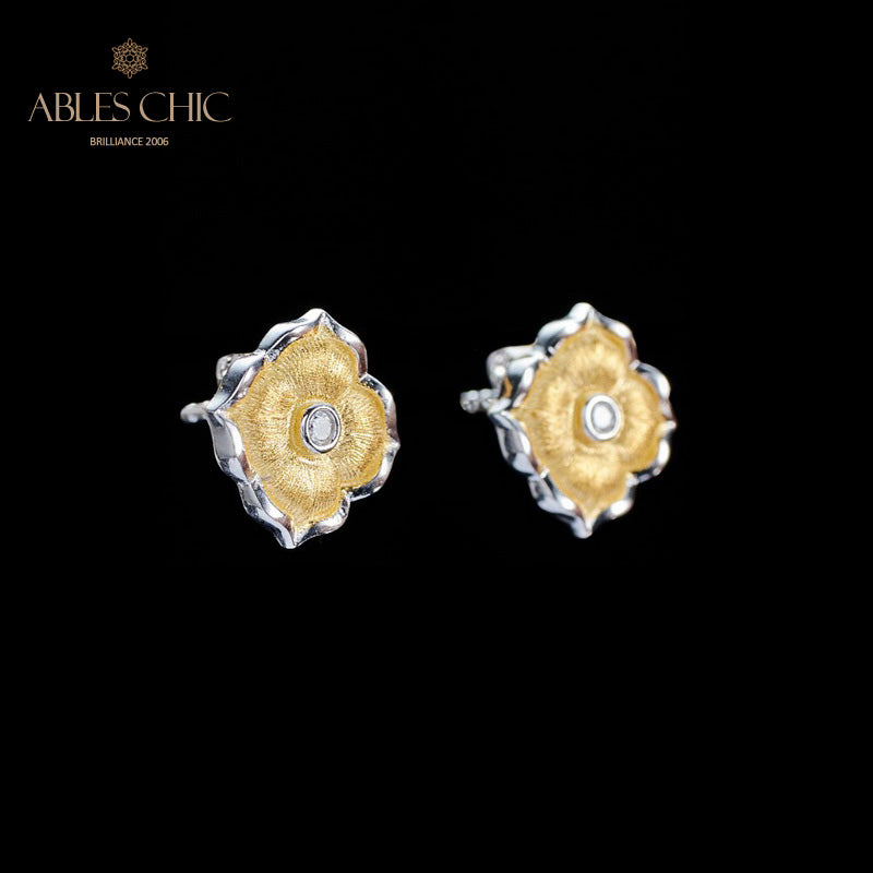 Boucles d'oreilles pétales soyeux 6020