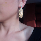 Boucles d'oreilles aiguille de cyprès soyeux 6135
