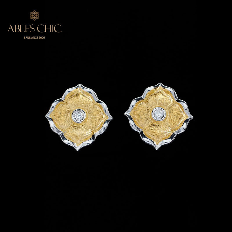 Boucles d'oreilles pétales soyeux 6020