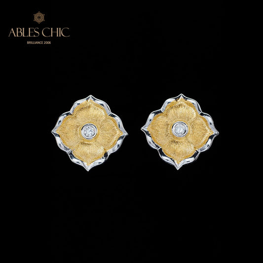 Boucles d'oreilles pétales soyeux 6020