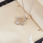 Collier trèfle pavé CZ 6126