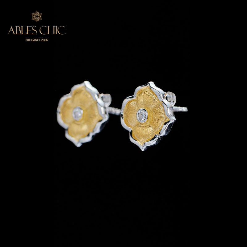 Boucles d'oreilles pétales soyeux 6020