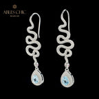 Boucles d'oreilles Topaze Serpent Crawlers 6049
