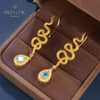 Boucles d'oreilles Topaze Serpent Crawlers 6049