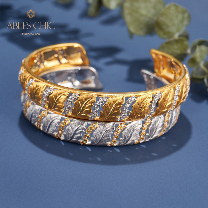 Bracelet ajouré de feuilles 6108