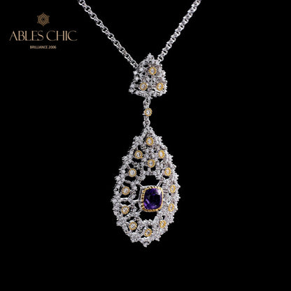 Collier lustre en filigrane de dentelle 6022