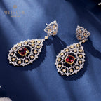 Boucles d'oreilles chandelier à tempérament floral 6025