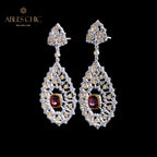 Boucles d'oreilles chandelier à tempérament floral 6025