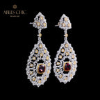 Boucles d'oreilles chandelier à tempérament floral 6025
