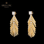 Boucles d'oreilles aiguille de cyprès soyeux 6135