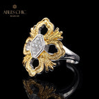 Bague en filigrane de trèfle emblématique 6051