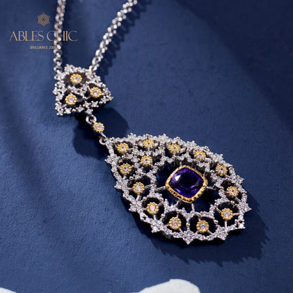 Collier lustre en filigrane de dentelle 6022