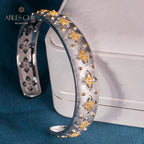 Bracelet Trèfles Élément Tissu 6036