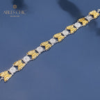 Bracelet papillon marguerite soyeuse 6054