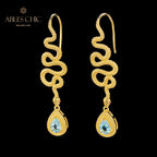 Boucles d'oreilles Topaze Serpent Crawlers 6049
