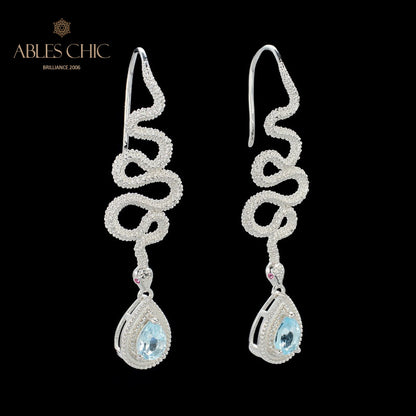 Boucles d'oreilles Topaze Serpent Crawlers 6049