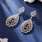 Boucles d'oreilles chandelier à tempérament floral 6025